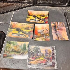 Thomas Kinkade Garden Memories Collector's Book & Art Prints Postcards Book Set